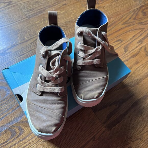 Toms Youth Botas Cupsole Toffee Microsuede Shoes Sz 4.5Y - Picture 2 of 11